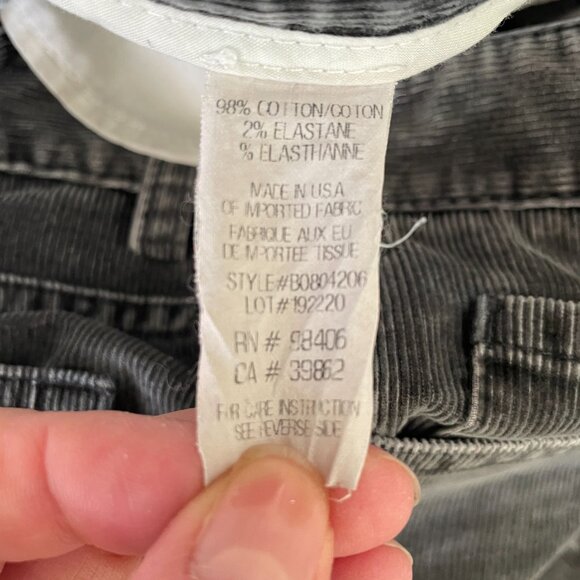 Theory Distressed Gray Corduroy Flare Pants-Size 0 - Picture 5 of 9